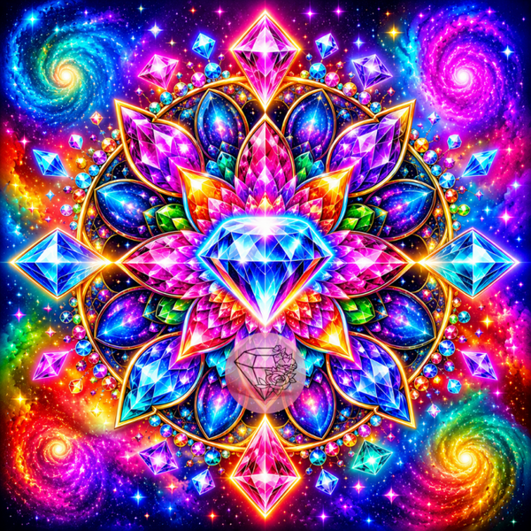 Diamant galactique - 70x70cm