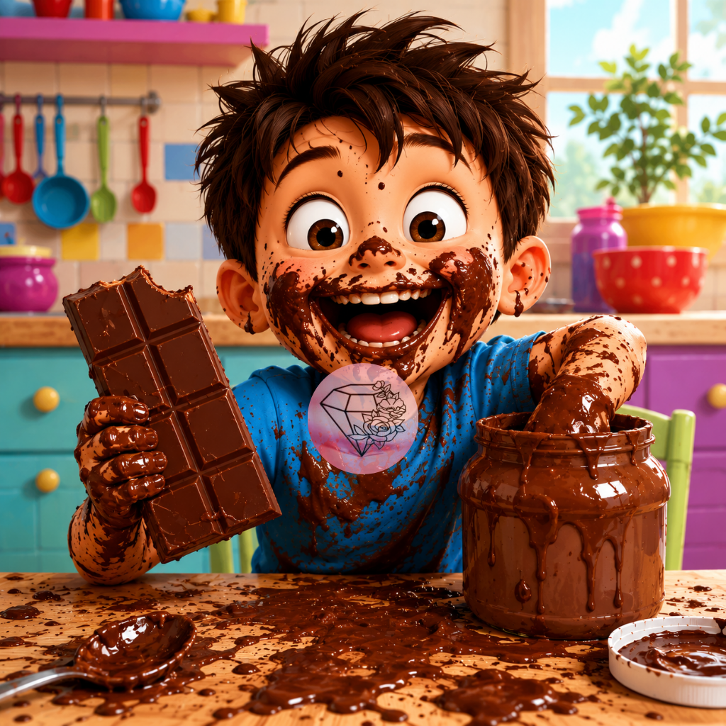 Bouille chocolatée - 70x70cm