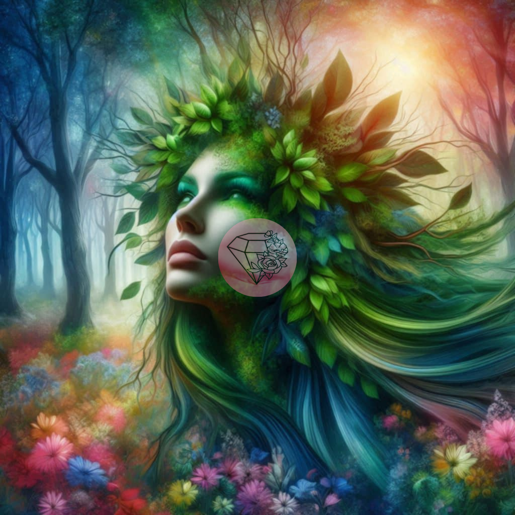 Déesse nature 70x70cm