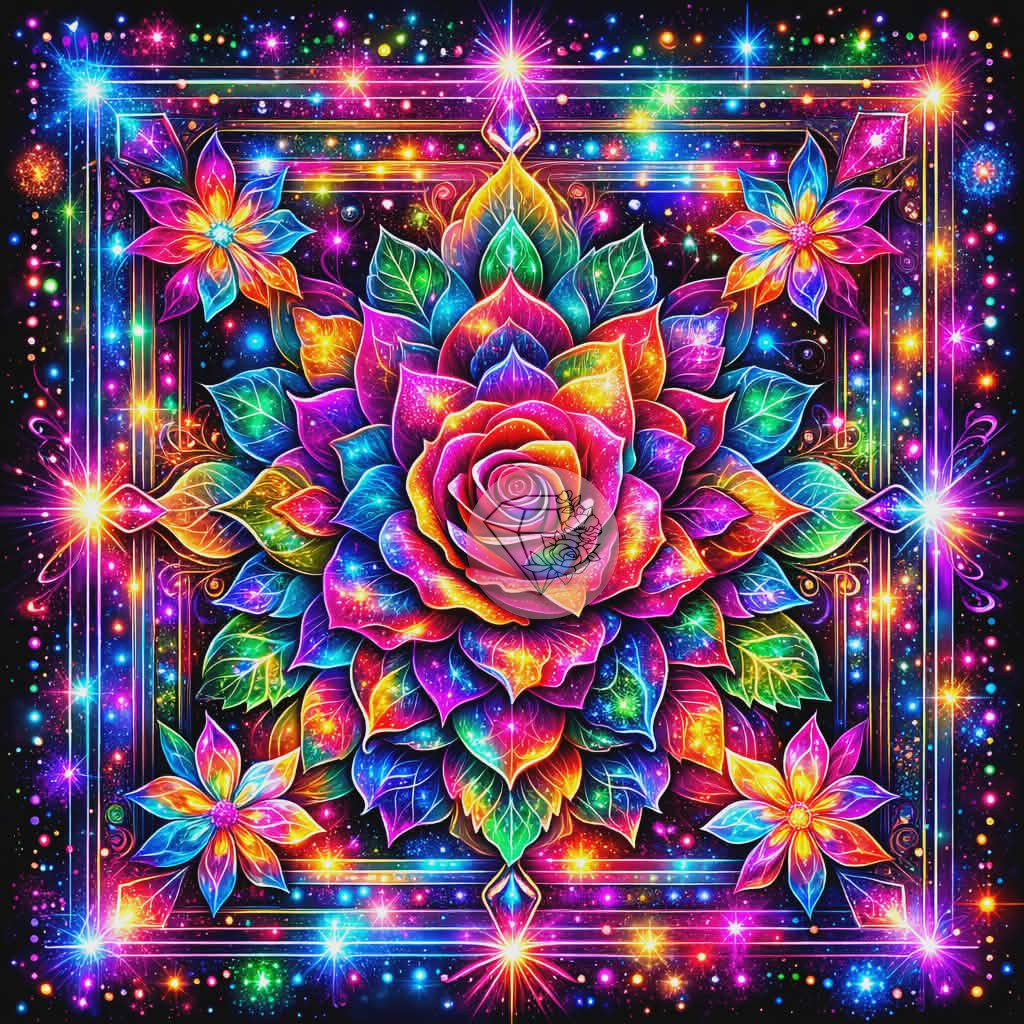 Lotus galactique - 70x70cm
