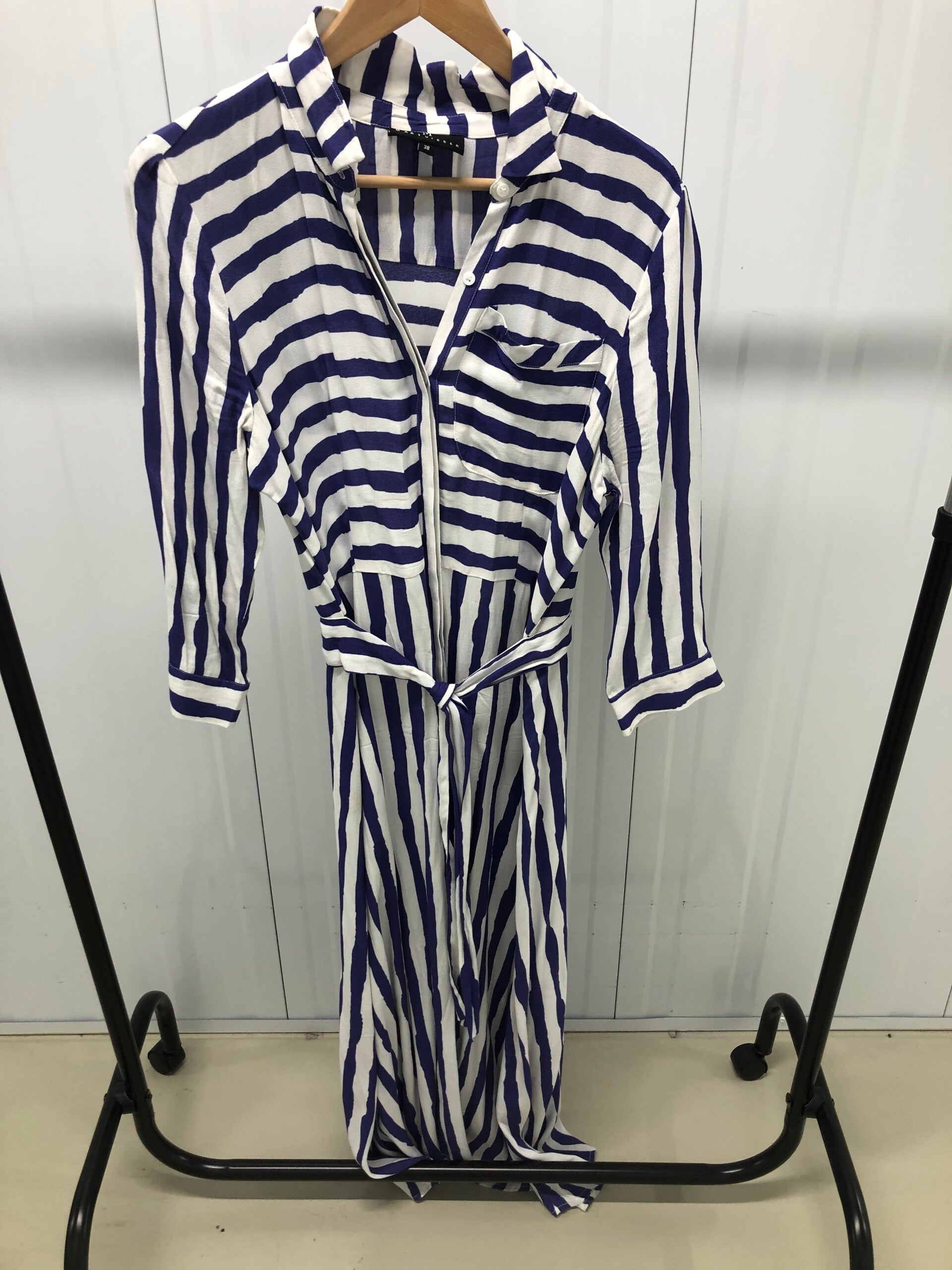 Mart Visser Blauw-Wit Gestreepte Maxi-Jurk - Fatima Moreira de Melo