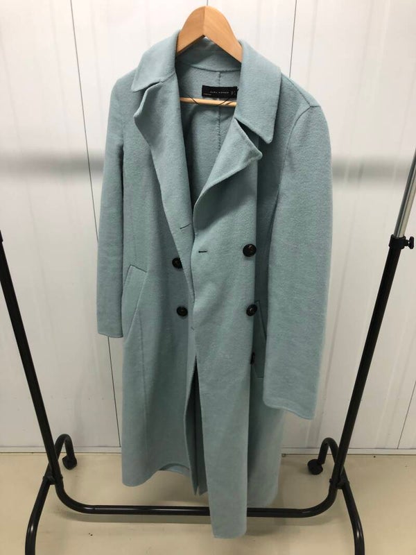 Zara Woman Double-Breasted Lange Jas - Fatima Moreira de Melo