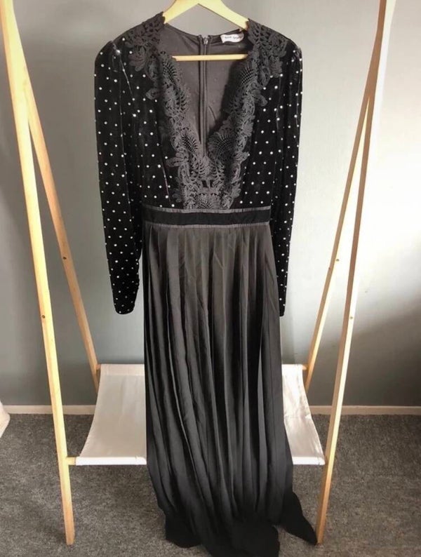 Self-Portrait Velvet Polka Dot Maxi-jurk - Sarah Puttemans