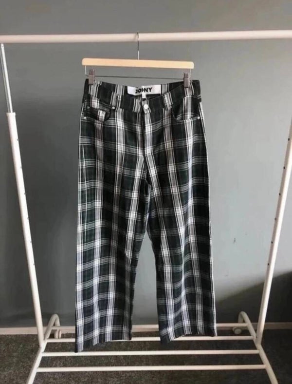 Geruite pantalon van Johny - Sarah Puttemans