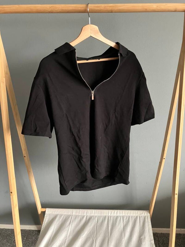 Innovare Denim Quarter-Zip Polo Black - Melissa