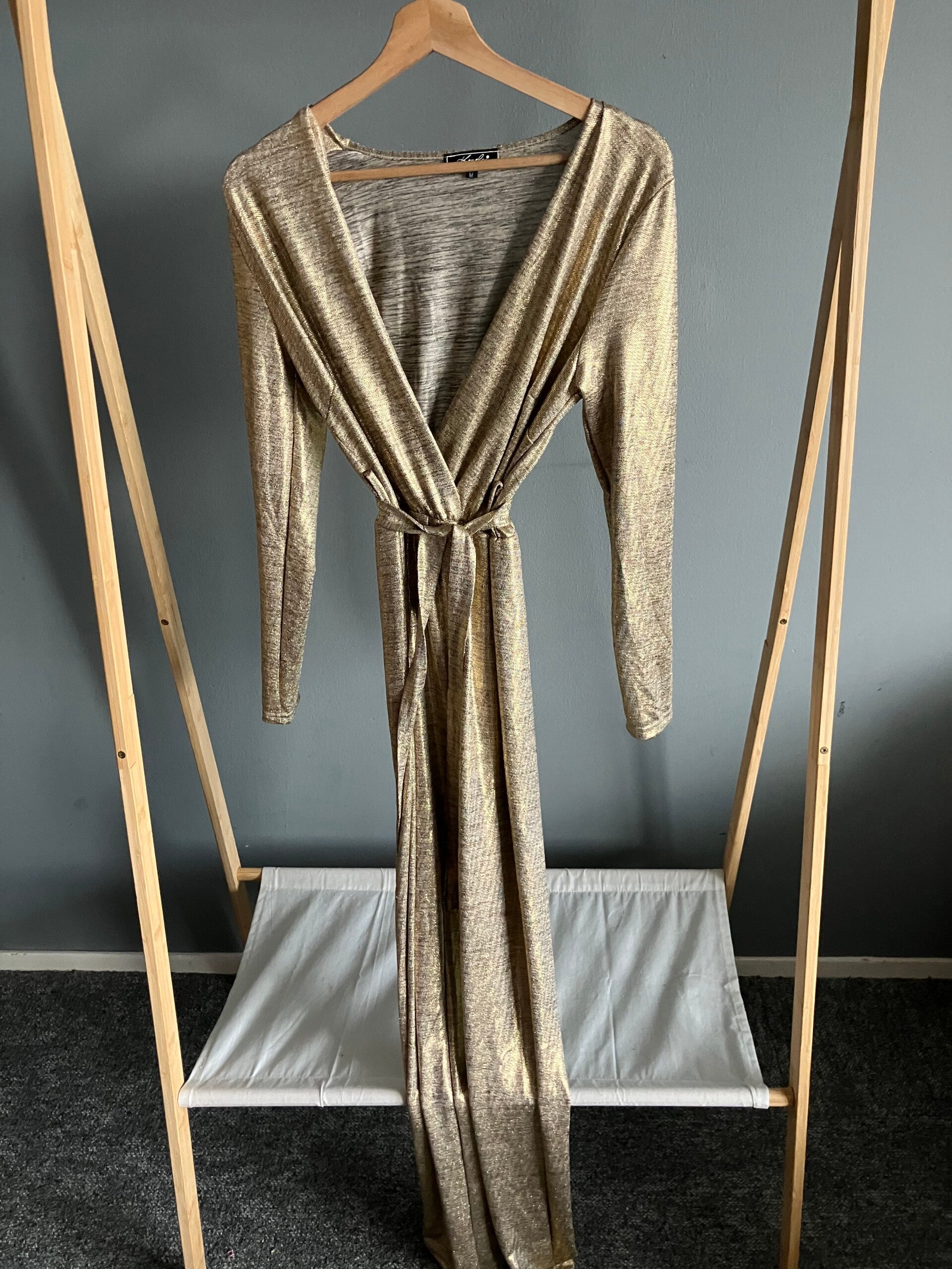 Koucla Metallic Wrap Maxi Dress - Melissa