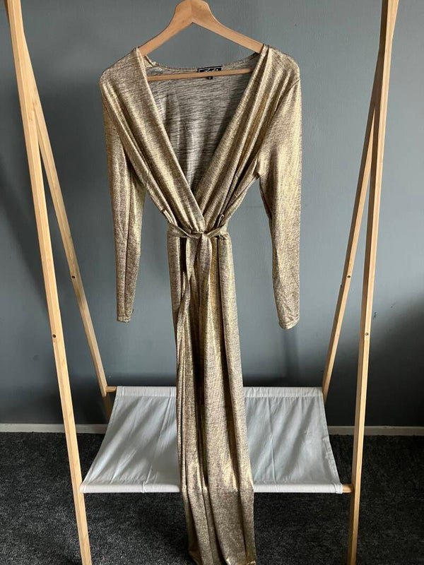 Koucla Metallic Wrap Maxi Dress - Melissa