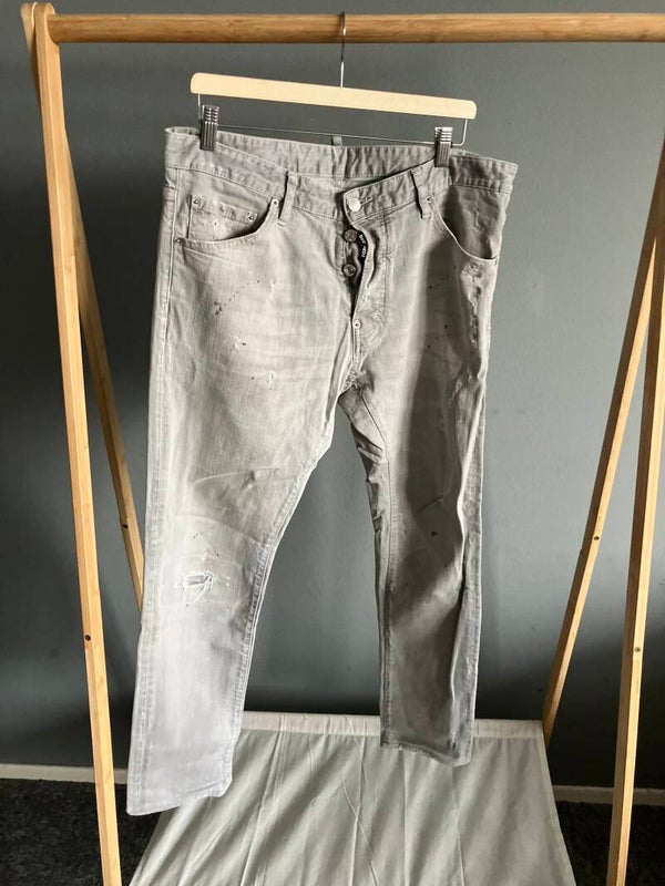 DSQUARED2 Grey Paint Splatter Jeans - Melissa
