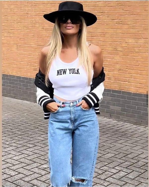 ZARA High-Waisted Ripped Mom Jeans - Melissa