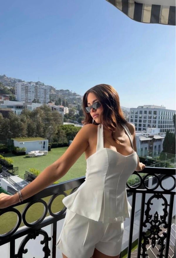 Zara Witte Peplum Haltertop - Sarah Puttemans