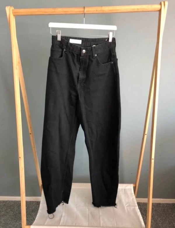 Zara High Waist Jeans Zwart - Sarah Puttemans