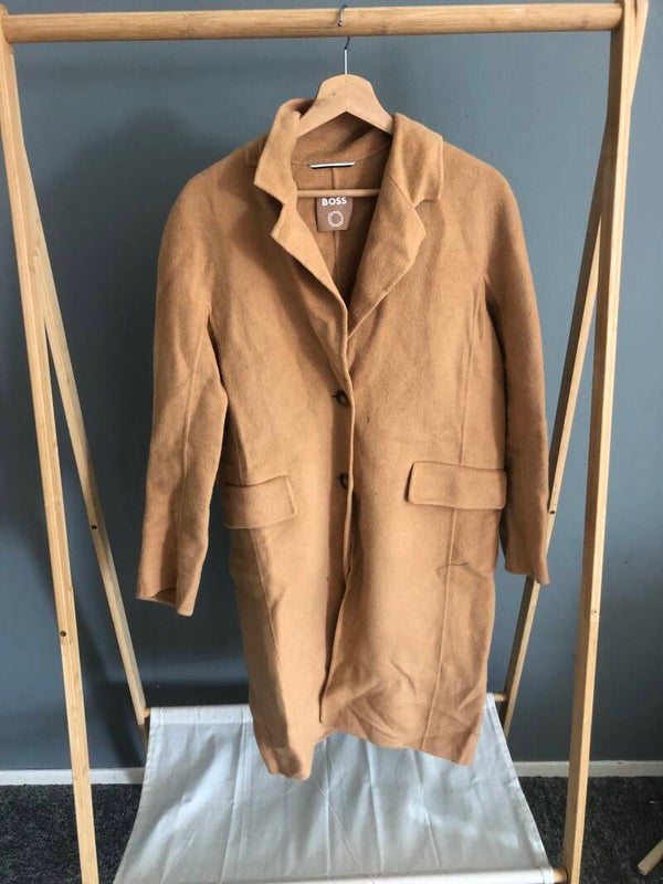BOSS Hugo Boss Wollen Camel Coat - Rose Bertram