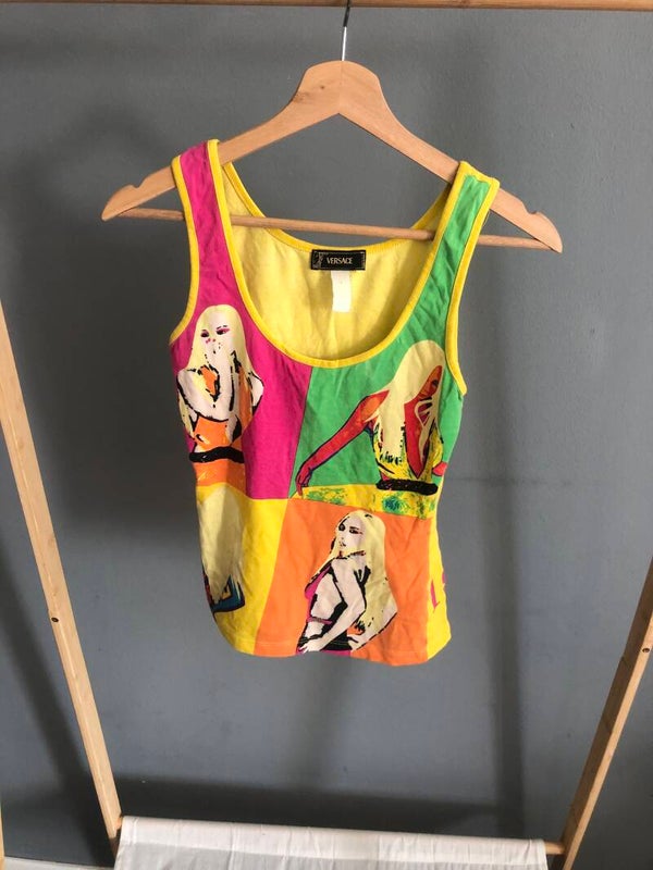 Vintage Versace pop art Donatella tanktop – Rose Bertram