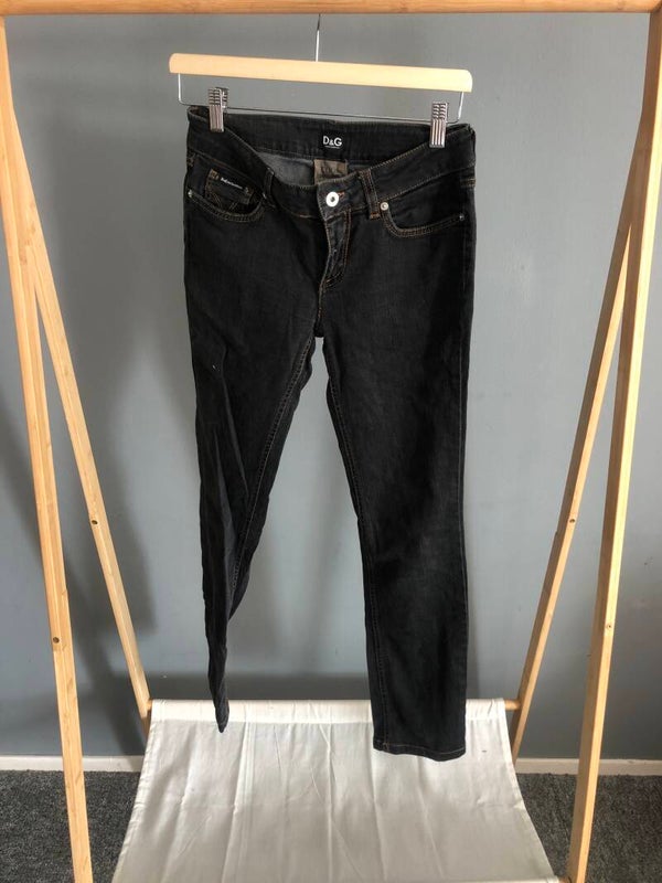 D&G Dolce & Gabbana straight jeans zwart – Rose Bertram