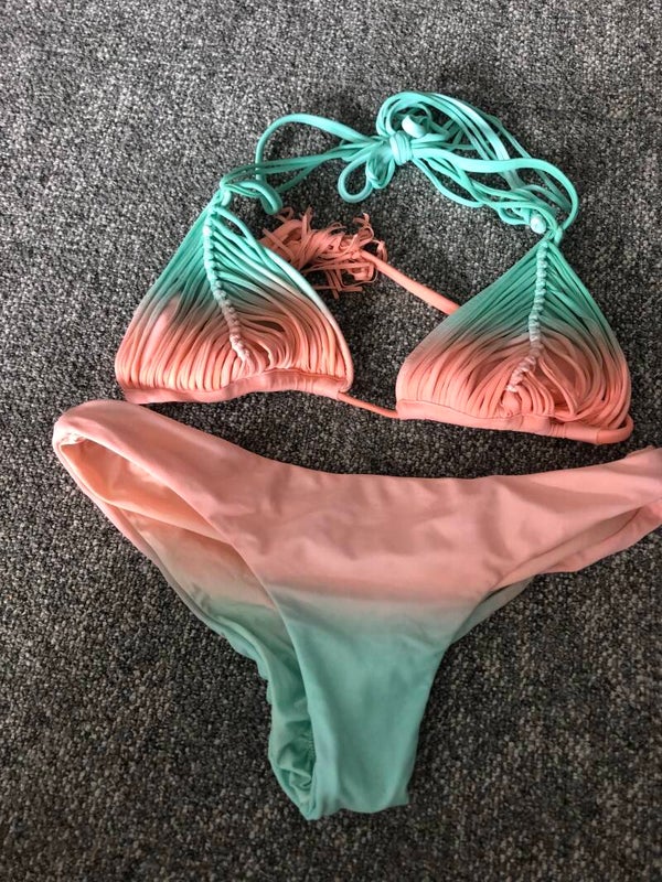 PilyQ ombré ruched bikini – Rose Bertram