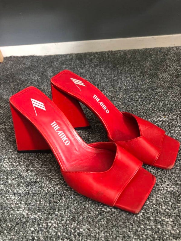 The Attico Devon mules rood - Rose Bertram