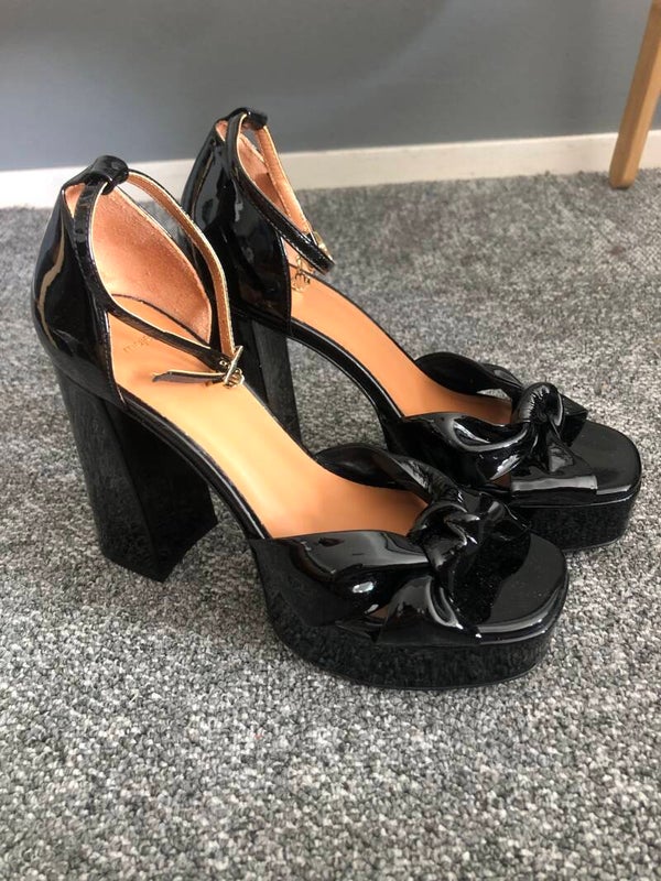 Maje laklederen platform sandalen zwart - Rose Bertram