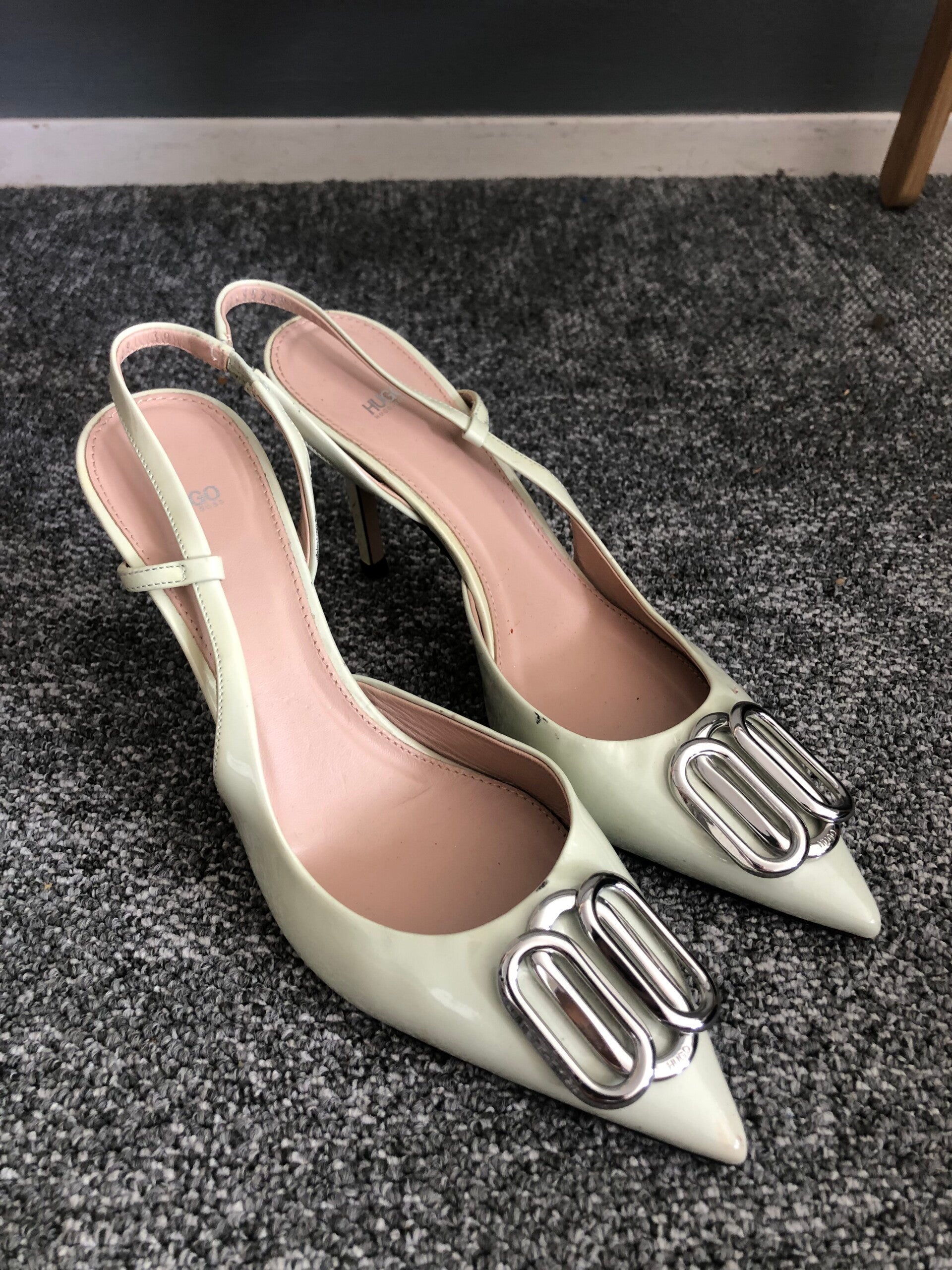 HUGO laklederen slingbacks mint - Rose Bertram