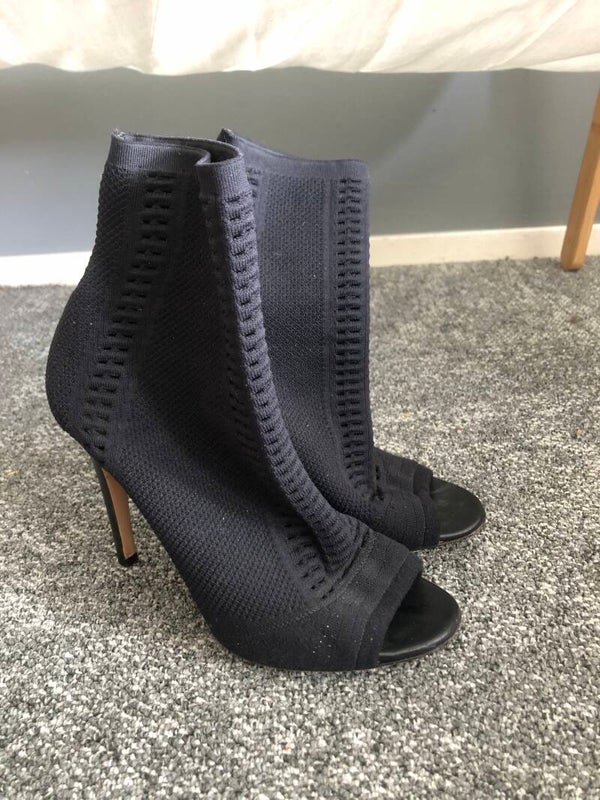 Gianvito Rossi knit open-toe ankle boots - Rose Bertram