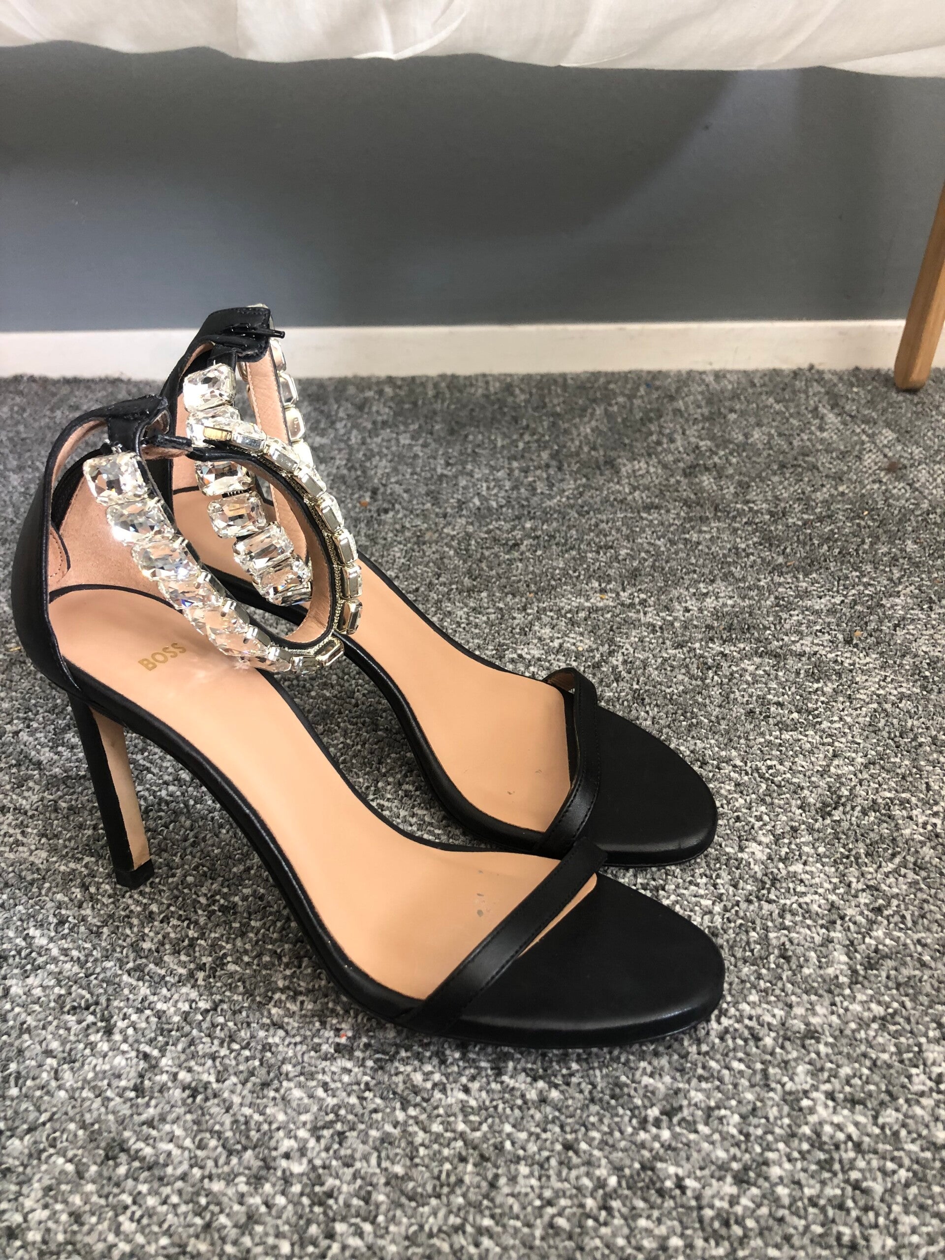 HUGO BOSS strass sandalen zwart - Rose Bertram