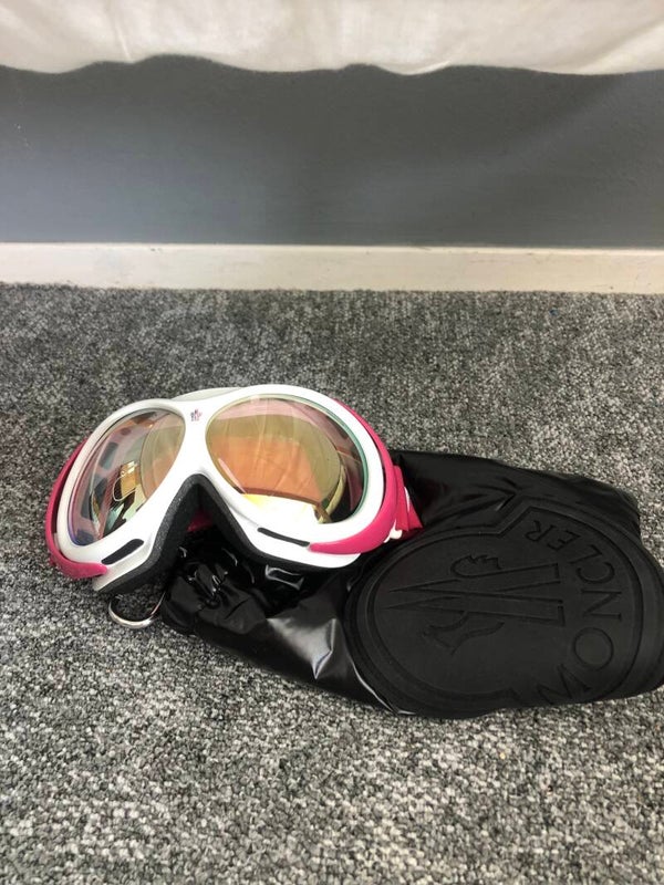 Moncler skibril wit/roze - Rose Bertram