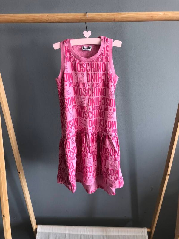Moschino logo jurk roze - Rose Bertram