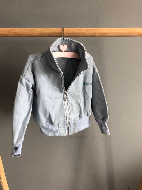 OLEE crop zip jacket grijsblauw - Rose Bertram