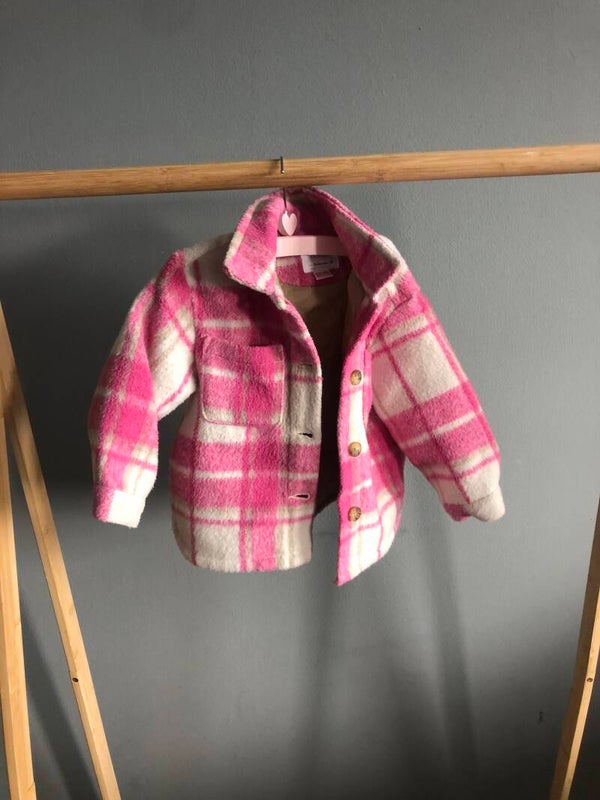 Zara geruit shacket roze (Kids) - Rose Bertram