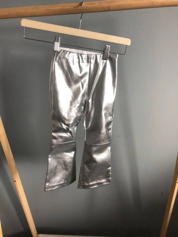 Zara metallic zilveren flare broek (Kids) - Rose Bertram