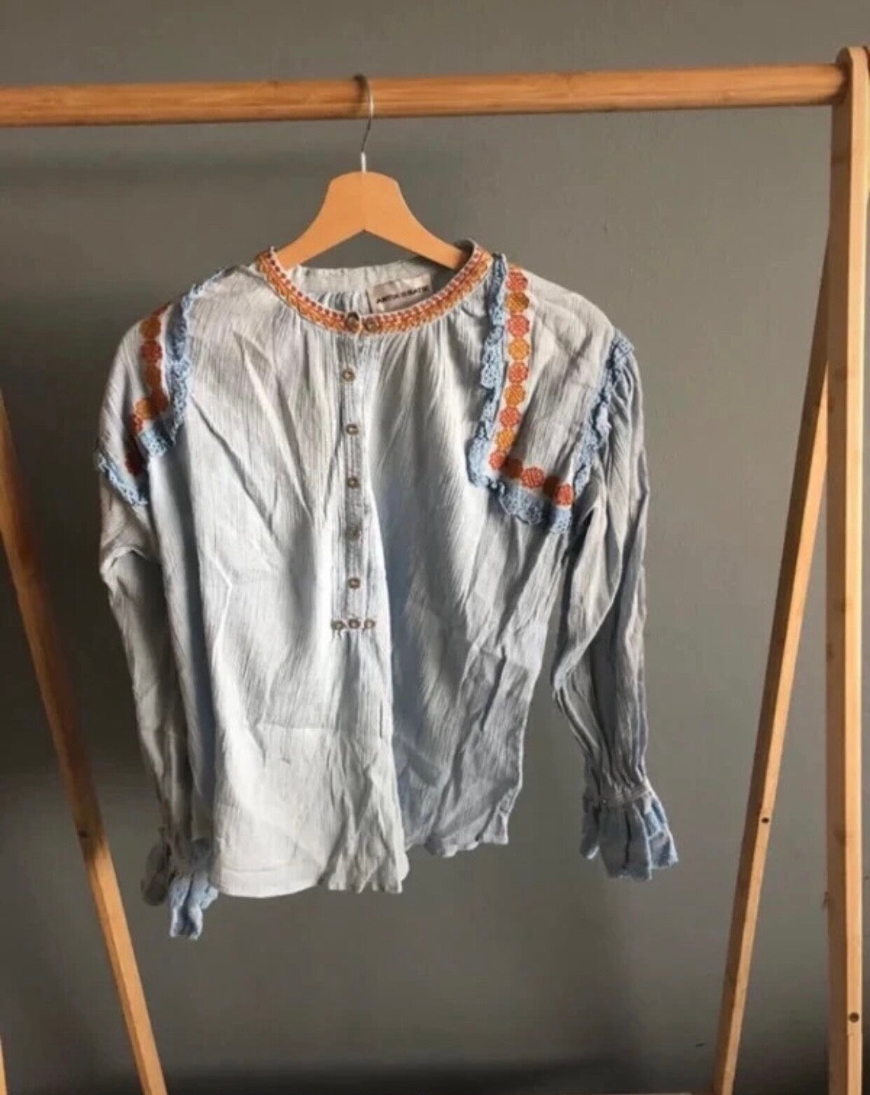 Antik Batik Boho Embroidered Blouse - Roos Reedijk