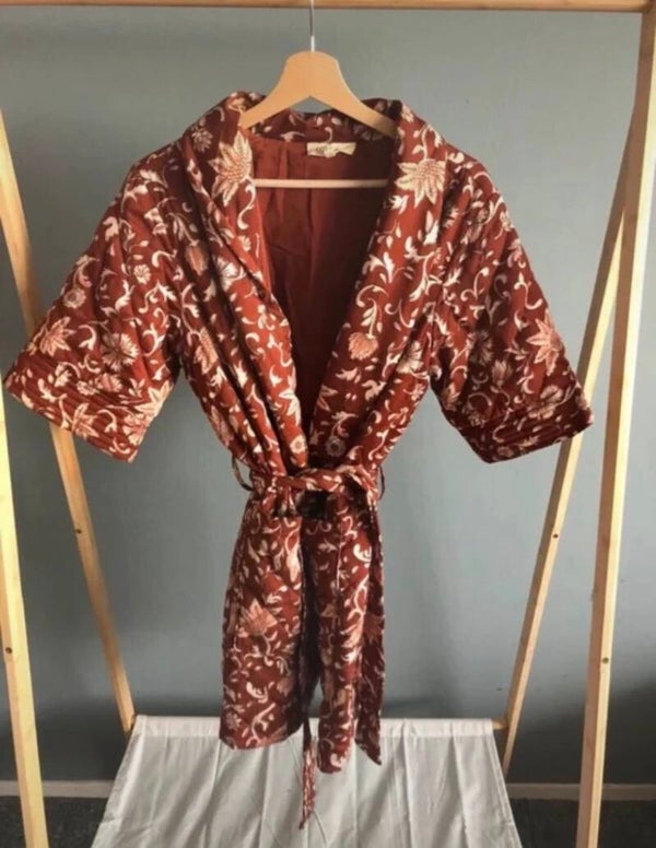 Love Stories Intimates Quilted Floral Kimono - Roos Reedijk