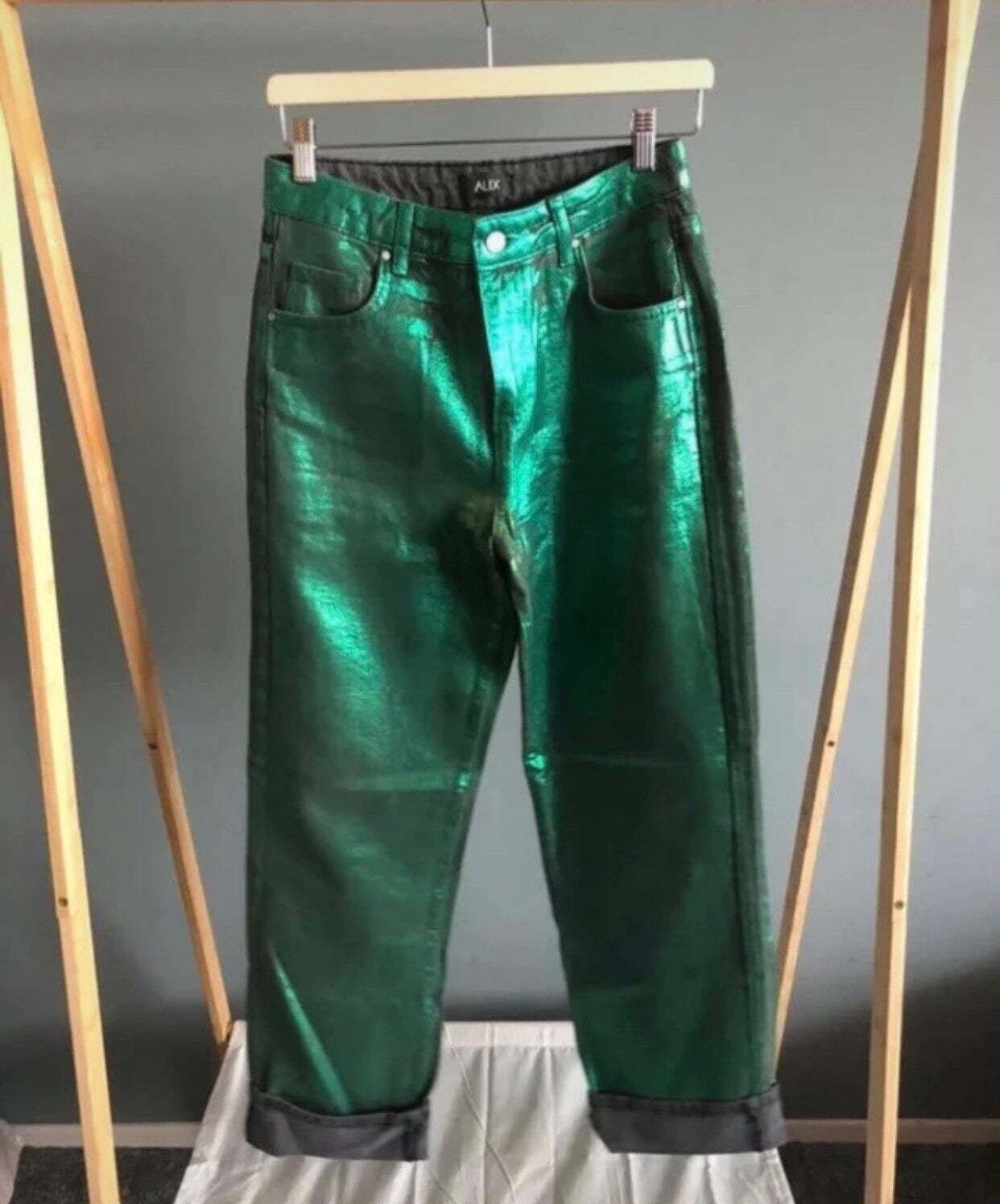 Alix The Label Metallic Coating Wide Jeans - Roos Reedijk
