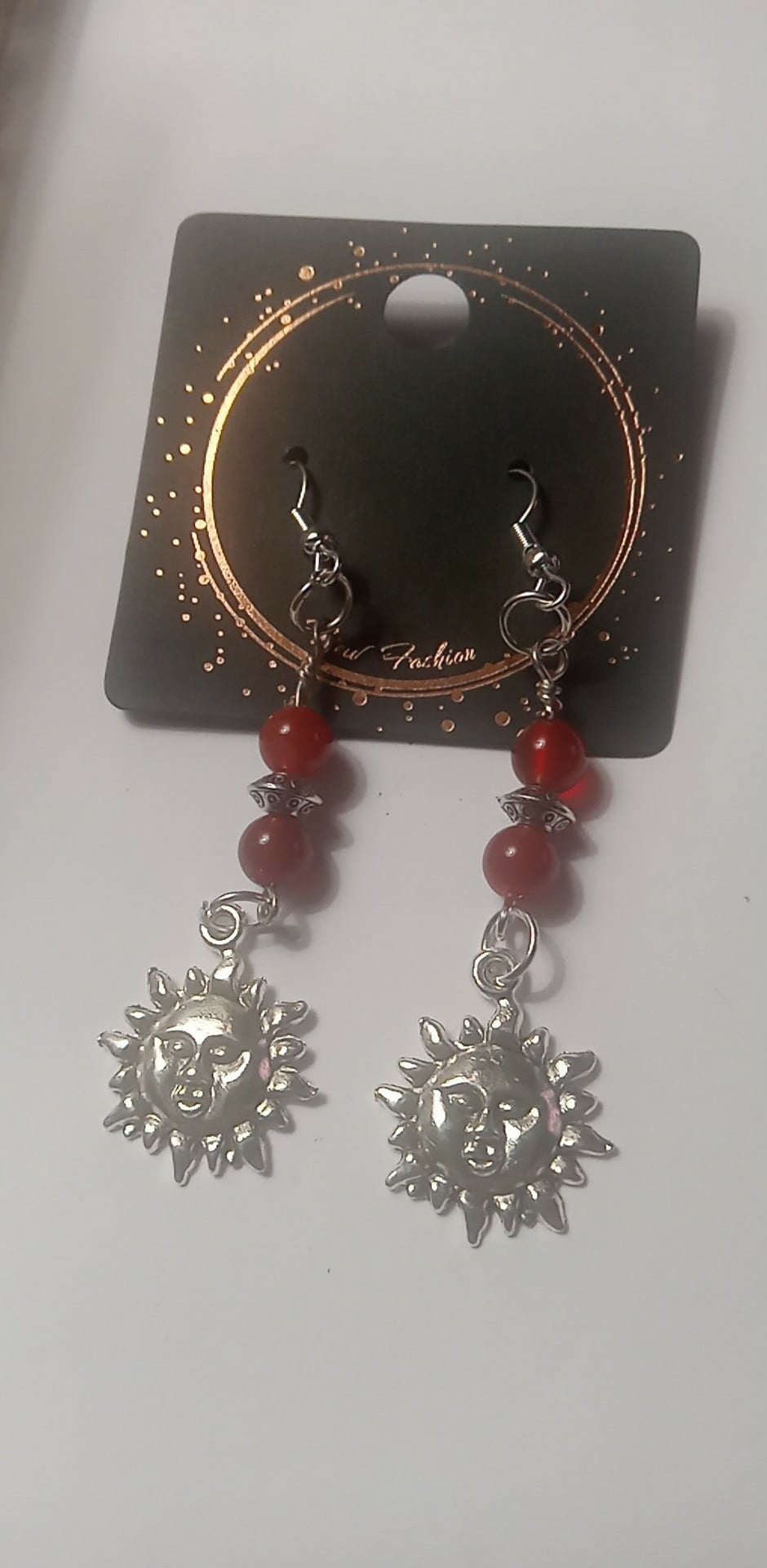 Crimson Horizon Dangle Earrings