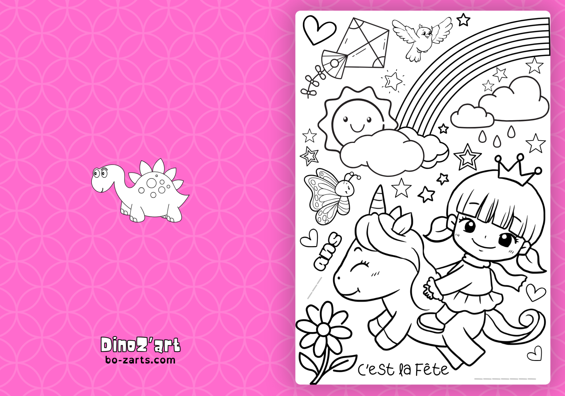 Carte à colorier enfants 5-10 ans