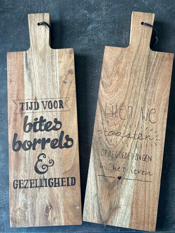 Persoonlijk gegraveerde borrelplanken