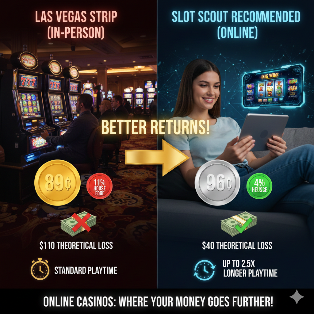Las Vegas vs Online Slot RTP Chart 2026