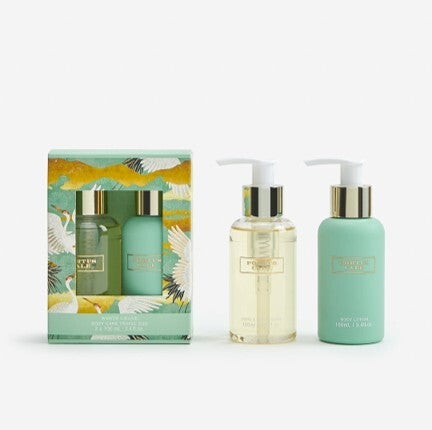 Portus Cale White Crane Body Care Travel Duo