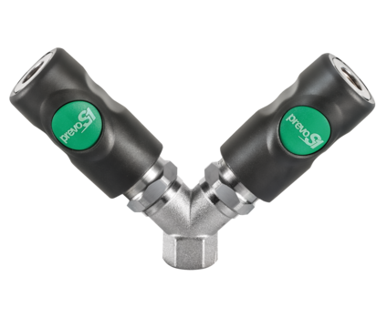PREVO S1 / EURO - 7,4mm / Y-Verteiler mit zylindrischem Innengewinde