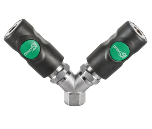 PREVO S1 / EURO - 7,4mm / Y-Verteiler mit zylindrischem Innengewinde