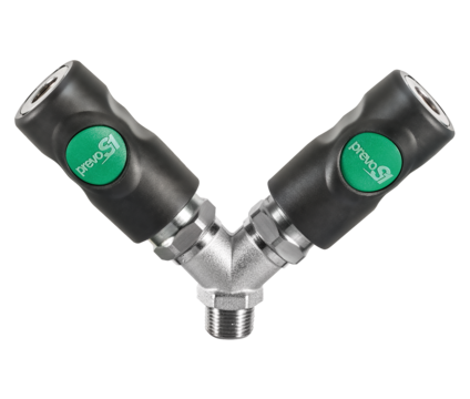 PREVO S1 / EURO - 7,4mm / Y-Verteiler mit konischem Außengewinde