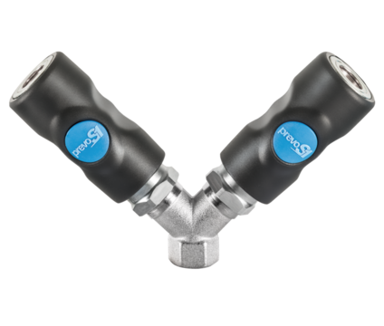 PREVO S1 / ISO 6150 B - 6mm / Y- Verteiler mit zylindrischem Innengewinde