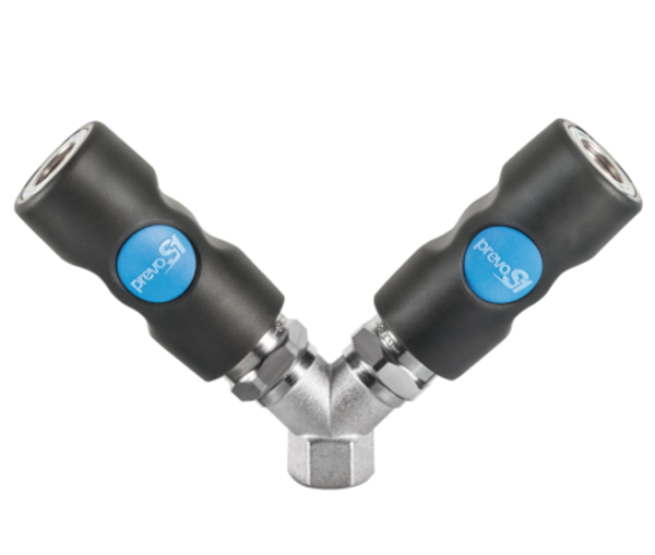 PREVO S1 / ISO 6150 B - 8mm / Y- Verteiler mit zylindrischem Innengewinde