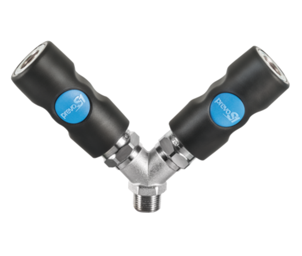 PREVO S1 / ISO 6150 B - 8mm / Y- Verteiler mit konischem Außengewinde