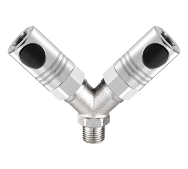 CSM / ISO 6150 C - 6mm / Y- Verteiler mit konischem Außengewinde