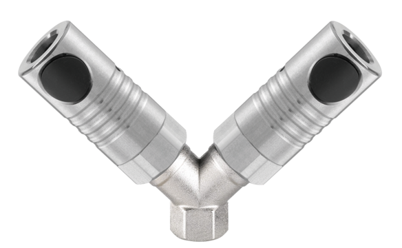 CSM / ISO 6150 C - 8mm / Y- Verteiler mit zylindrischem Innengewinde