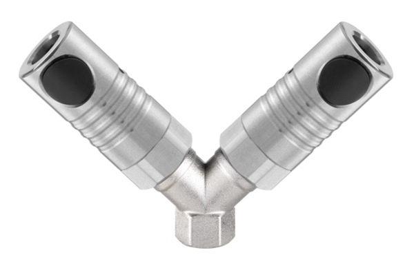 CSM / ISO 6150 C - 8mm / Y- Verteiler mit zylindrischem Innengewinde