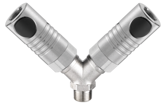 CSM / ISO 6150 C - 8mm / Y- Verteiler mit konischem Außengewinde