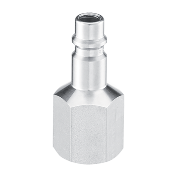 Stecknippel / EURO - 10,4mm / Zylindrisches Innengewinde / Edelstahl