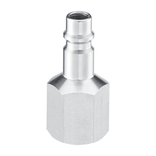 Stecknippel / EURO - 7,4mm / Zylindrisches Innengewinde / Edelstahl