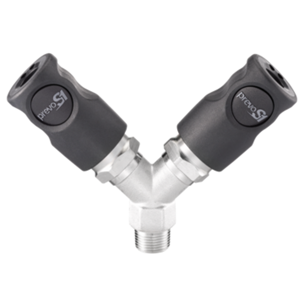 PREVO S1 / ISO 6150 C - 6mm / Y- Verteiler mit konischem Außengewinde